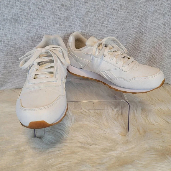 Womens White Reebok Classic‎ Run Sneakers Logo Cushioned Normcore Basic Size 10 - Picture 9 of 14